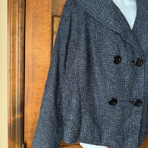 NWT Calvin Klein Blue Iris Double Breasted Short Jacket 18W - Picture 5 of 10